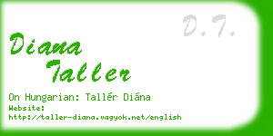 diana taller business card