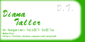 diana taller business card